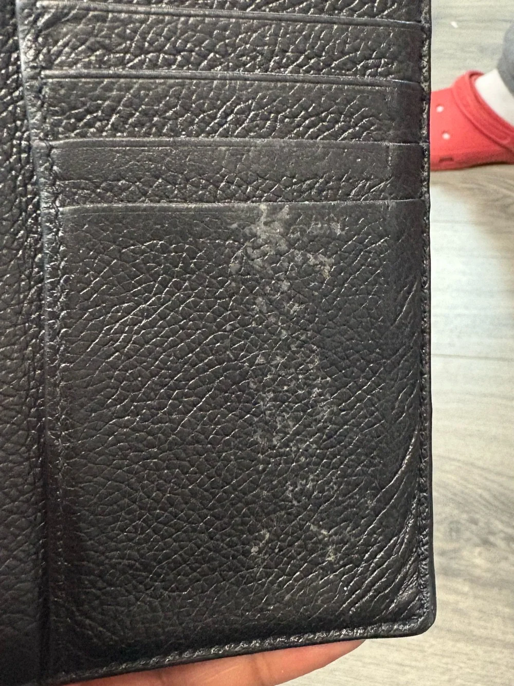 Balenciaga Black Leather PARIS Zip Card Pouch